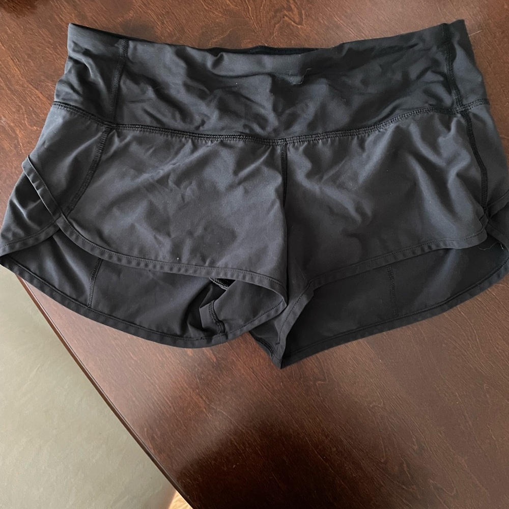 Black lululemon shorts.